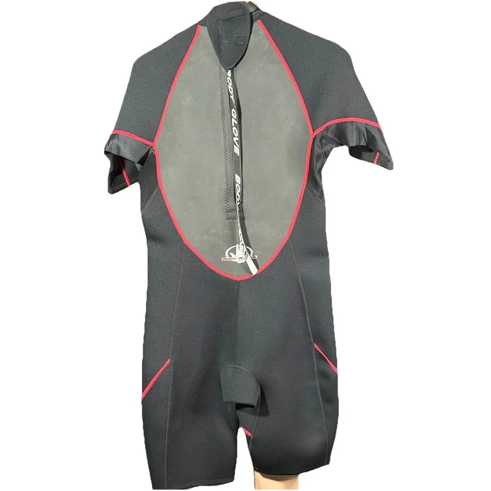 Mens Body Glove Velocity 2mm Shorty Wetsuit Black Red Springsuit Medium